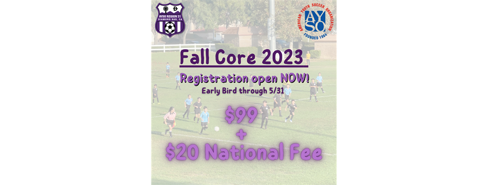Fall Registration is Open!